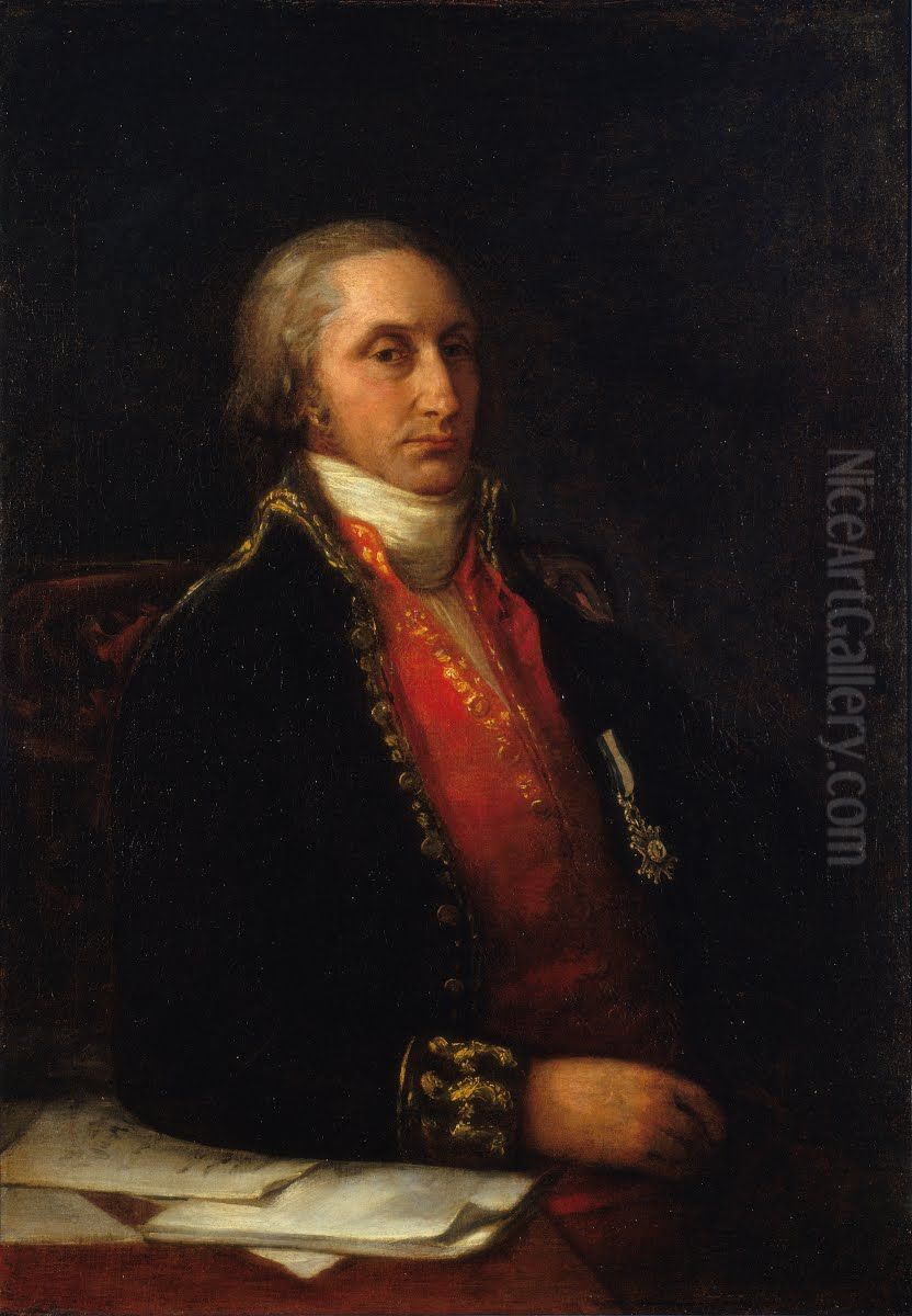 Don Antonio Raimundo Ibanez Oil Painting by Francisco Goya Fuendetodos