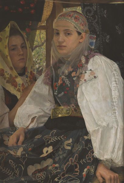Women from Transylvania Oil Painting by Arthur Coulin