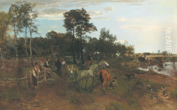 Partie aus Estland Oil Painting by Gregor Von Bochmann
