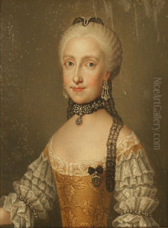Portrait ofMaria Luisa of Spain(1745-1792), wife of Holy Roman Emperor Leopold II Oil Painting by Jean-Etienne Liotard