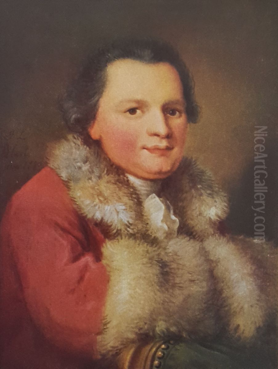BildnisBeat Ludwig Walthard, Verleger. Oil Painting by Johann Ludwig Aberli