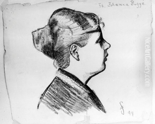 Johanna Bugge Berge Oil Painting by Harald Oscar Sohlberg