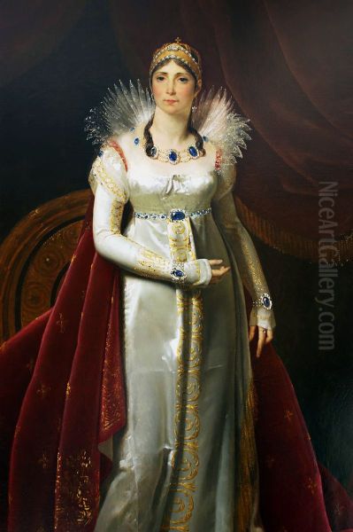 Portrait of Josephine de Beauharnais (1763-1814) Oil Painting by Henri-Francois Riesener