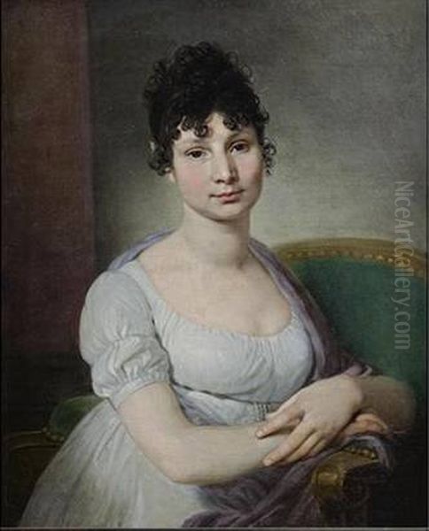Portret P.M. Bestuzevoj Oil Painting by Vladimir Borovikovsky