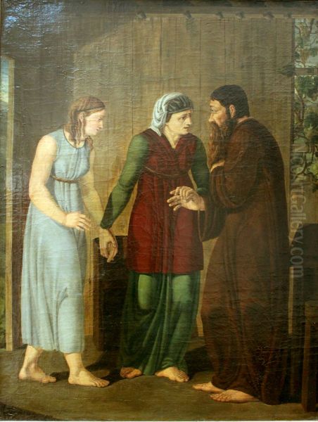 Hagar Becomes Abraham's Concubine Oil Painting by Joseph Wintergerst