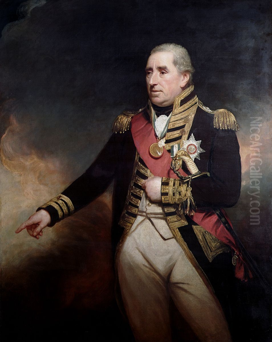 Admiral Sir John Thomas Duckworth (1748-1817) Oil Painting by William Beechey
