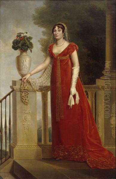 Portrait of Elisa Bonaparte Oil Painting by Francois Kinson