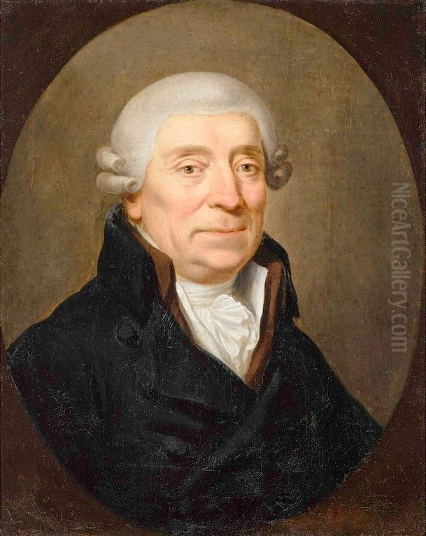 Portret Franciszka Gugenmusa, nadwornego zegarmistrza Stanislawa Augusta. Oil Painting by Kazimierz Wojniakowski