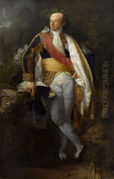 Dominique-Catherine, marquis Perignon, marechal de France (1754-1818) Oil Painting by Philippe-Auguste Hennequin