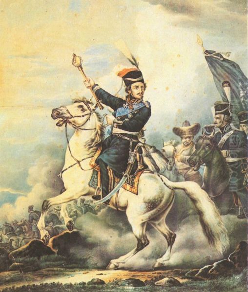 Portrait ofMatvei Platov(1747-1820) Oil Painting by Aleksander Orlowski