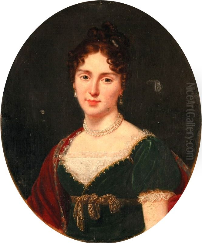 Portret Antoniny Katarzyny z Laczynskich, siostry Marii Walewskiej Oil Painting by Robert Lefevre