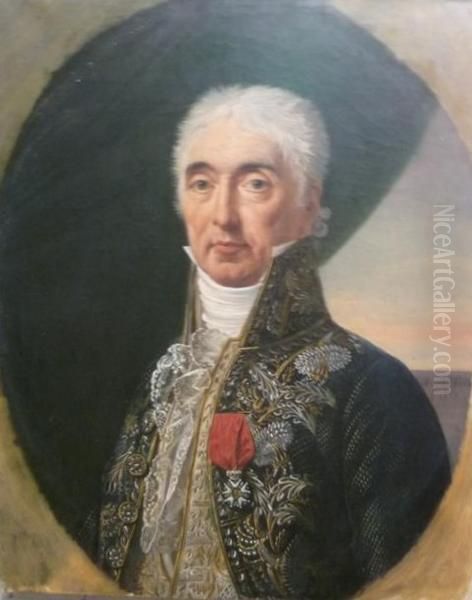 Portrait de d'Arthenay, depute du Calvados, en costume officiel Oil Painting by Robert Lefevre