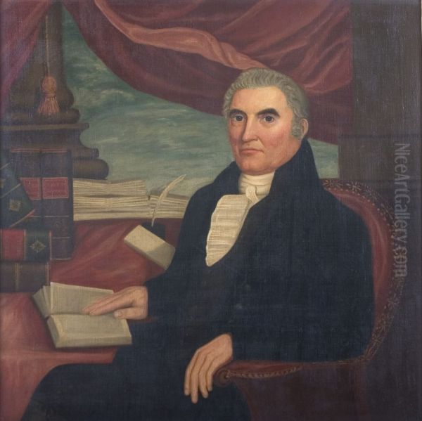 Judge Peleg Arnold Oil Painting by Arnold Steere