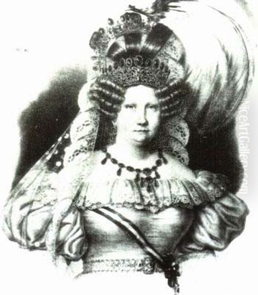 Princess Louise Charlotte of the Two Sicilie Oil Painting by unknown