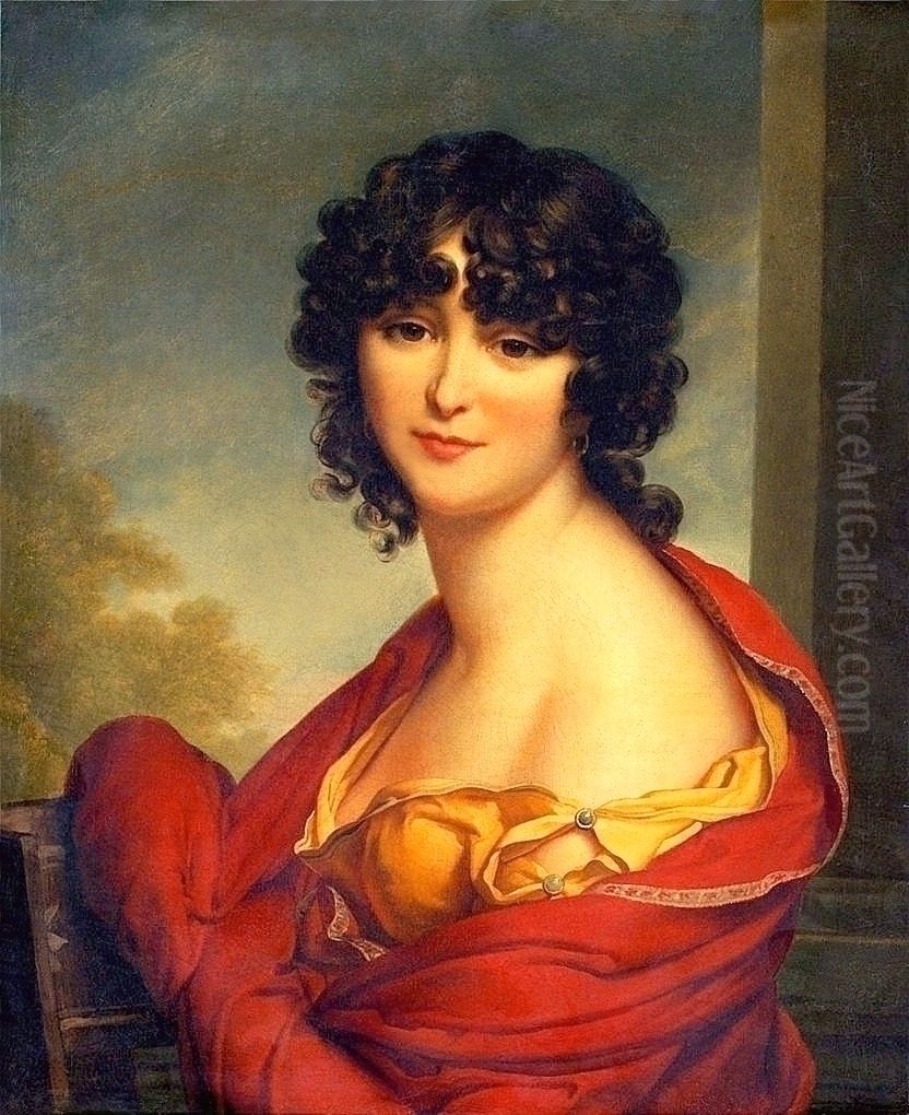 Portrait of Evdokia (Avdotya) Golitsyna Oil Painting by Josef Grassi