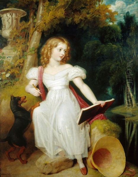 Portrait of Princess Alexandrina Victoria of Kent Oil Painting by Richard Westall