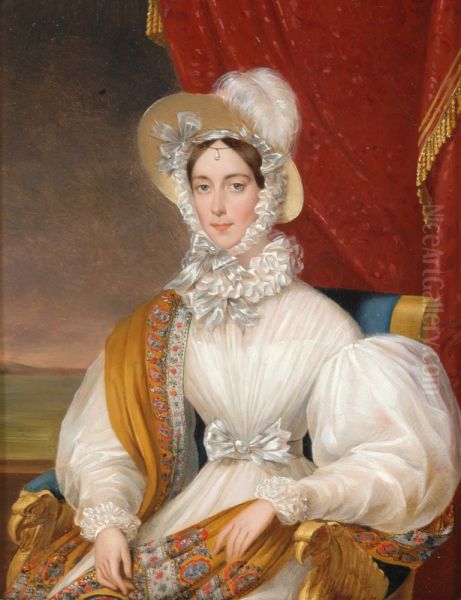 Empress Maria Anna of Austria (1803-1884) Oil Painting by Johann Ender