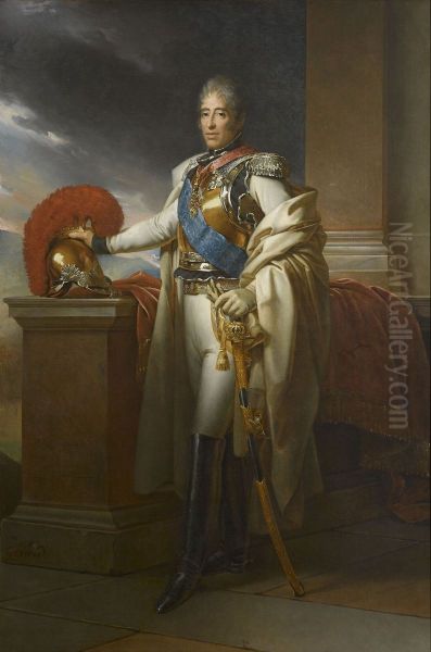 Charles-Philippe de France (1757-1836), comte d'Artois, en uniforme de colonel general des Carabiniers, vers 1815 Oil Painting by Francois Gerard