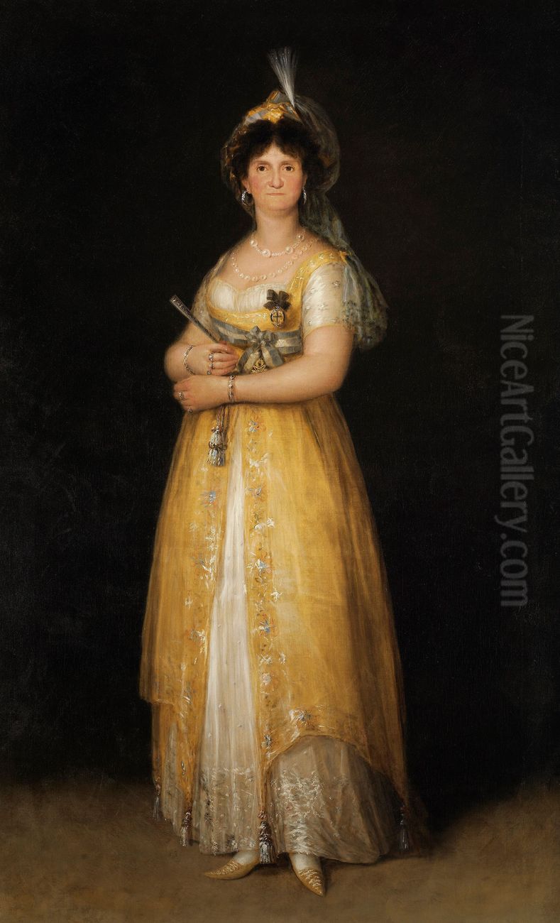 Portrait ofMaria Luisa of Parma(1751-1819) Oil Painting by Francisco Goya Fuendetodos