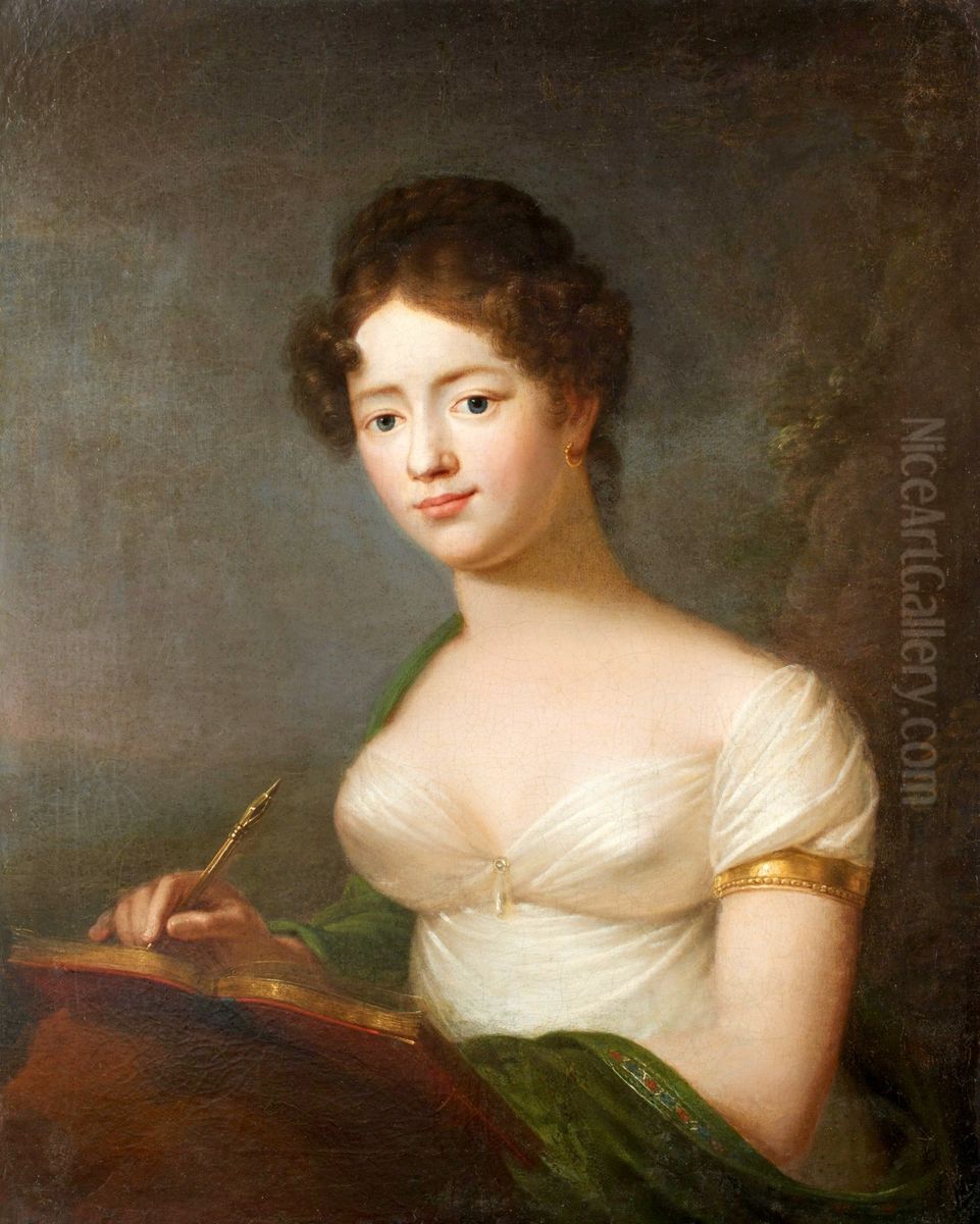 Portret Anny z Tyszkiewiczow Potockiej Wasowiczowej Oil Painting by Franciszek Ksawery Lampi