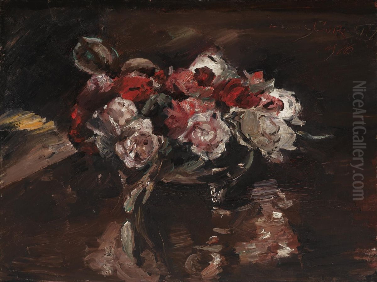 Rosenstillleben Oil Painting by Lovis (Franz Heinrich Louis) Corinth
