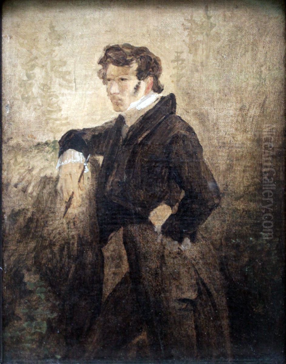 Self-portrait Oil Painting by Carl Blechen