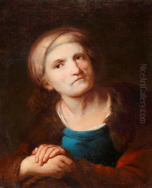Sibilla. (Portret matki artysty (?)) Oil Painting by Rafal Hadziewicz