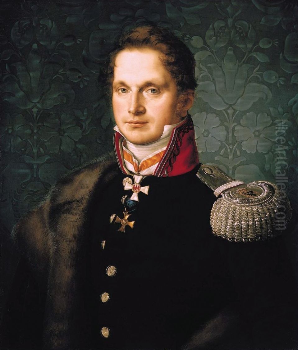 Portrait of Athanasius Raczynski (1788-1874) Oil Painting by Karl Wilhelm Wach
