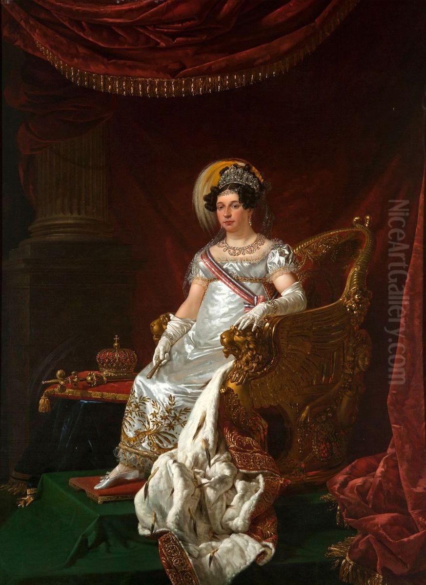 Maria Isabella of Spain(1789-1848) Oil Painting by Pieter van Hanselaere