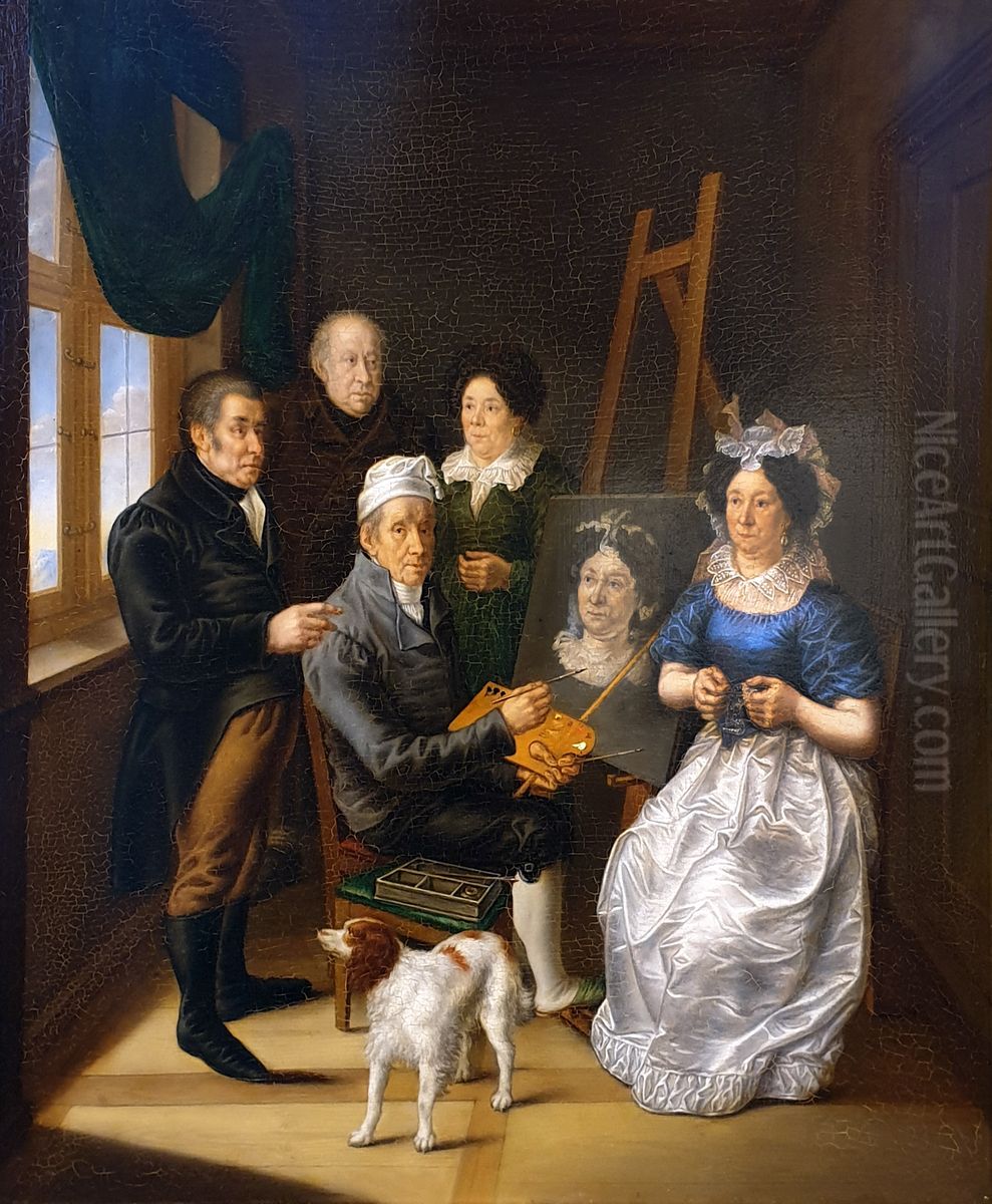 Selbstportrait Joseph Dorn Oil Painting by Joseph Dorn