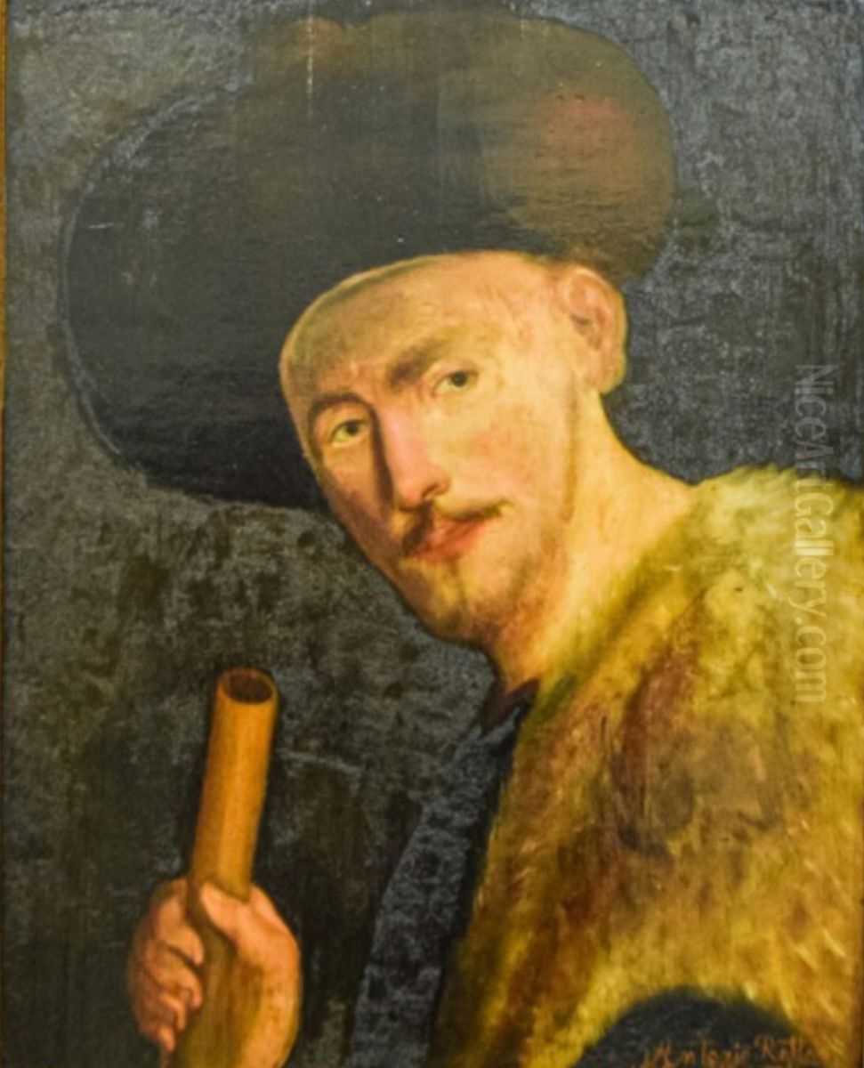 Portrait of a man Oil Painting by Antonio Rotta