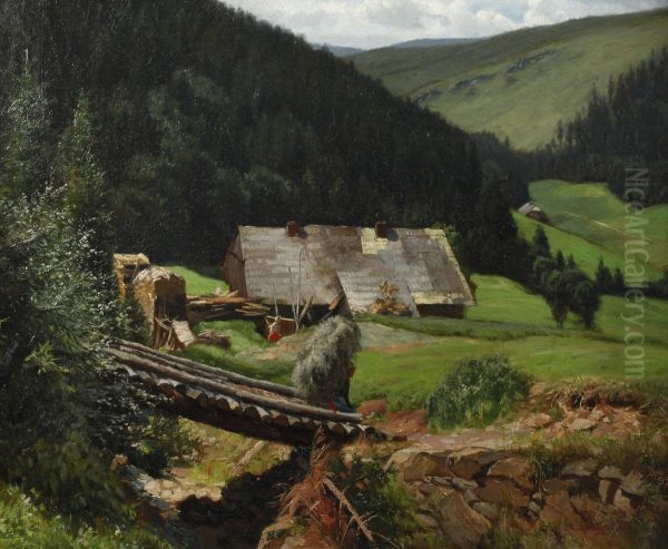 From the Giant Mountains Oil Painting by Eduard Leonhardi