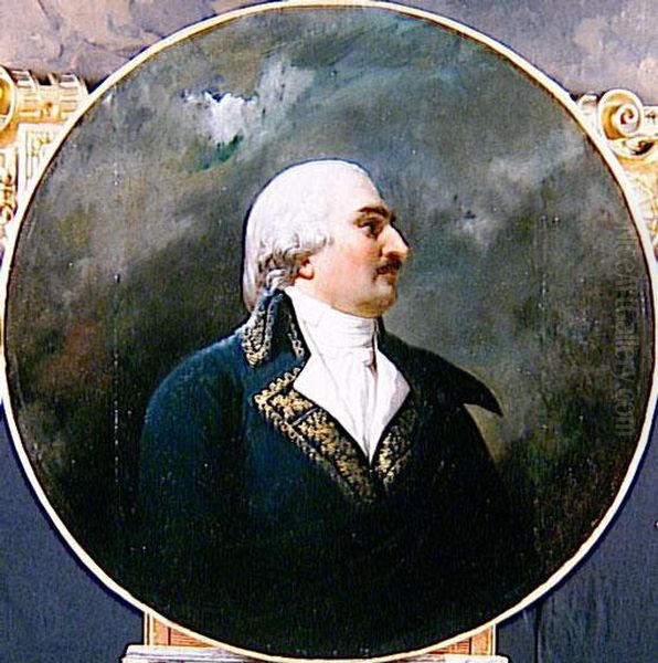 General Auguste-Marie-Henri Picot, comte De Dampierre (1756-1793) Oil Painting by Raymond Monvoisin