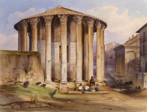 Rome - View of the Temple of Vesta