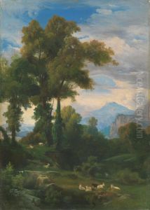 Landscape with Goats and Shepherd