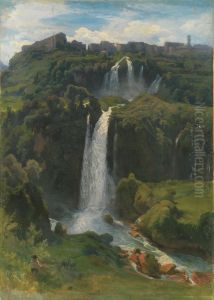 Vista delle cascate di Tivoli