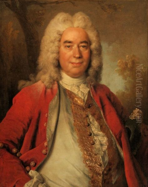Portrait de Philippe Nericault Destouches Oil Painting by Nicolas de Largilliere
