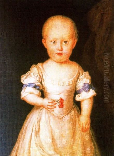 Portrait of Carlos Domingo of Bourbon (1780-1783), second son ofCharles IV of Spain. Oil Painting by Antonio Carnicero