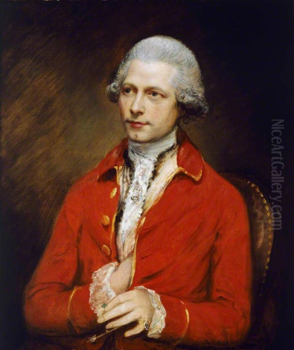 Portrait of Jean-Joseph Merlin (1735-1803) from Belgium; mechanical engineer, inventor of the roller-skate and designer and maker of various musical instruments, clocks and other mechanical constructions Oil Painting by Thomas Gainsborough