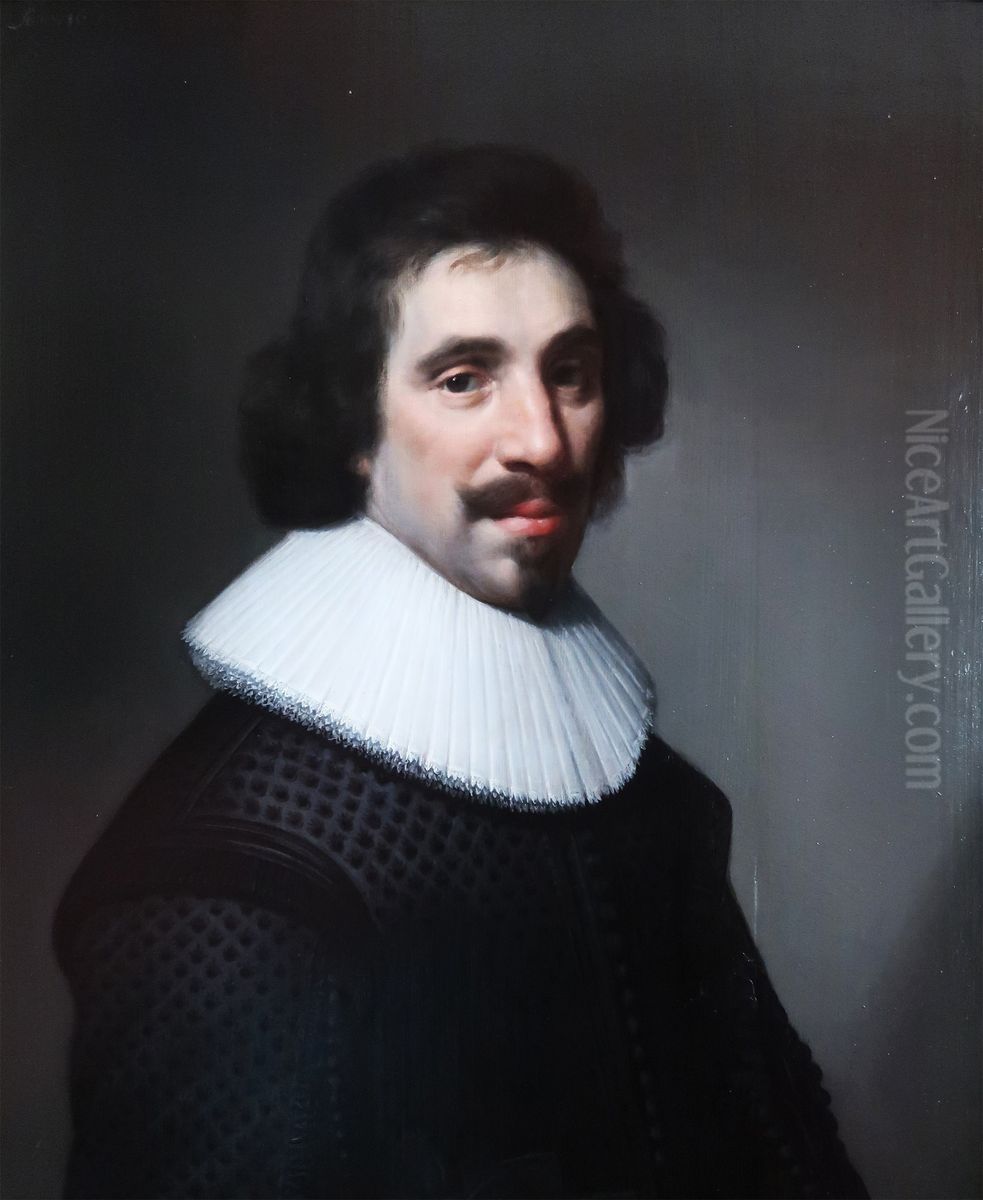 Portrait of Jan van Montfoort, aged 37 Oil Painting by Jan Van Ravesteyn