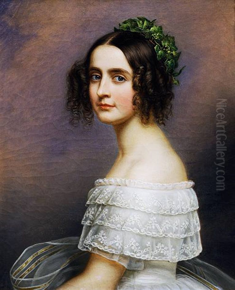 Portrait ofAlexandra Amalie von Bayern(1826-1875) Oil Painting by Joseph Karl Stieler Portrait ofAlexandra Amalie von Bayern(1826-1875) Oil Painting by Joseph Karl Stieler