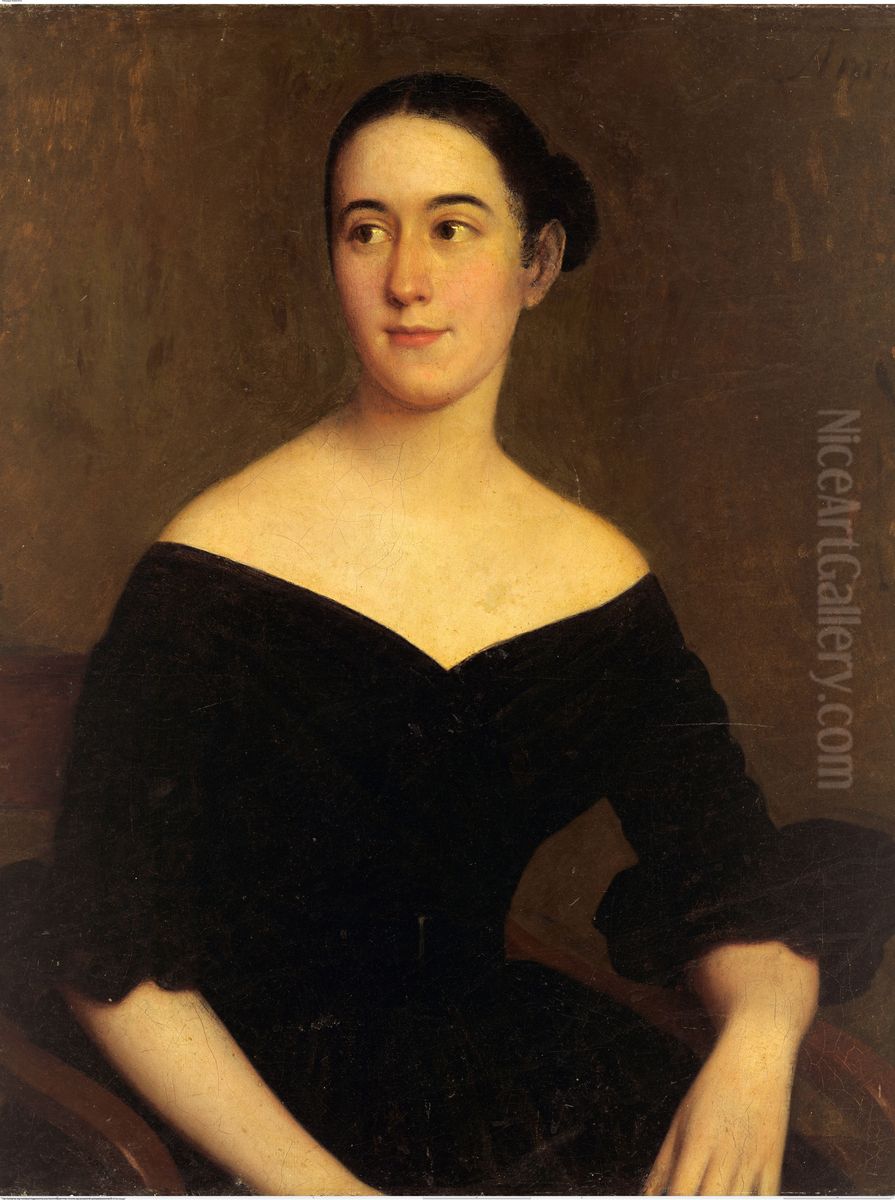 Portrait of Cornelia Knott Miltenberger Oil Painting by Jacques Amans