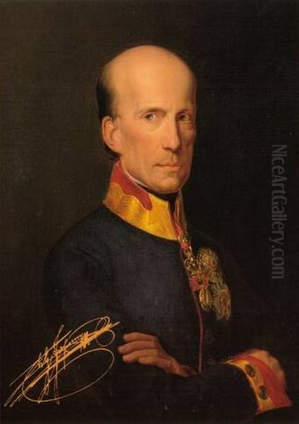 Erzherzog Johann von Osterreich Oil Painting by Leopold Kupelwieser