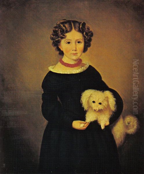 Portrait of Leocadie Bilodeau Oil Painting by Theophile Hamel