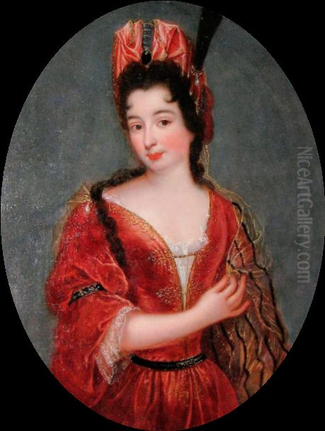 Portrait presume de Gabrielle de Rochechouart de Mortemart, soeur de Madame de Montespan Oil Painting by Francois de Troy