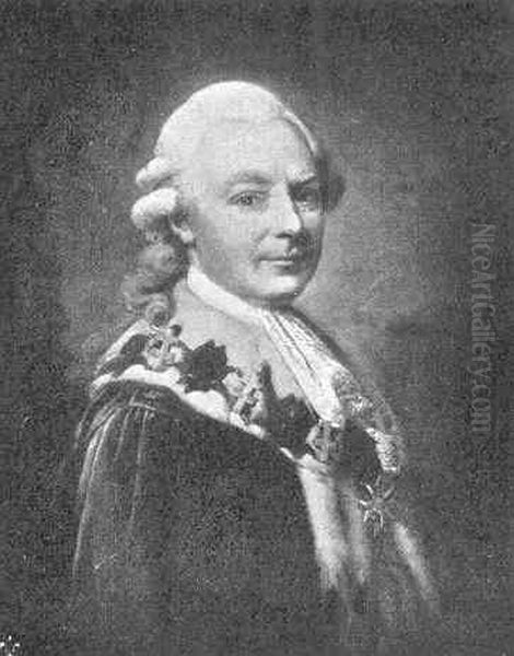 Portrait of Gustav Filip Creutz (1731-1785) Oil Painting by Per Krafft the Elder