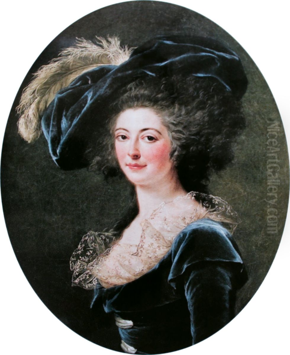 Portrait of Madame Alexis Janvier La Live de la Briche, nee Adelaide Prevost Oil Painting by Adelaide Labille-Guiard