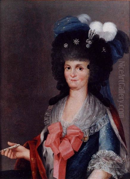 La reina Maria Luisa de Parma Oil Painting by Antonio Carnicero Y Mancio