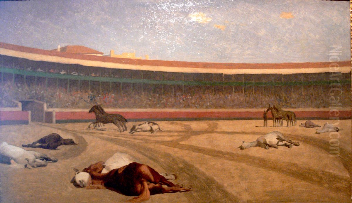 The End of the Corrida Oil Painting by Jean-Leon Gerome