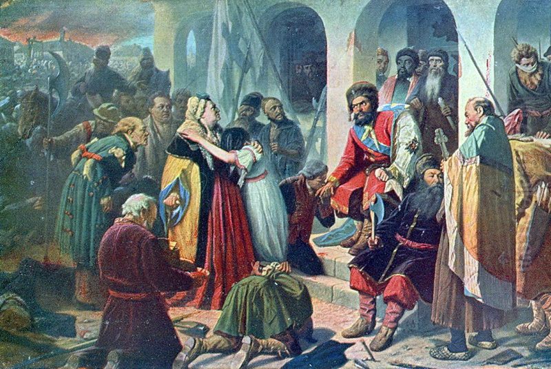 Pugachev's Court Oil Painting by Vasily Perov